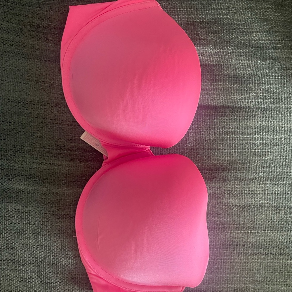 Victoria's Secret Hot Pink Strapless Push-Up Bra